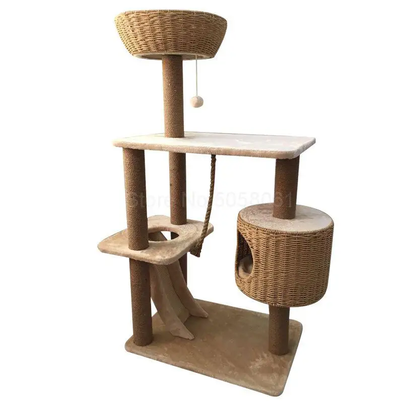 

Compilation of cat climbing frame sisal cat litter tree house cat frame jumping furniture export cat supplies