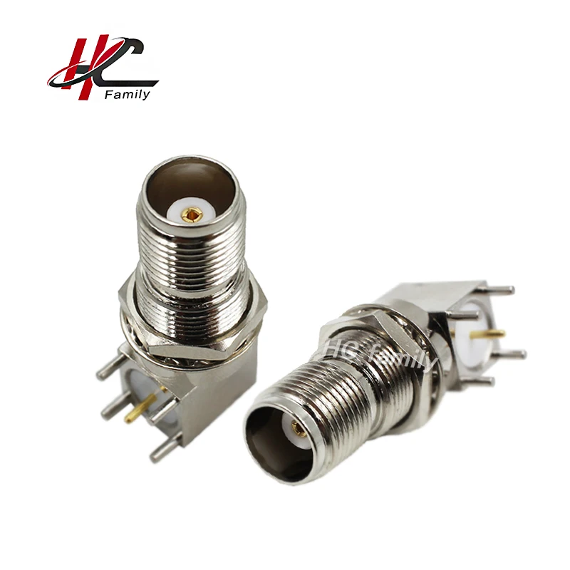 

1pc TNC Female PCB Mount Connector,Right Angle PCB Mount jack TNC Connector
