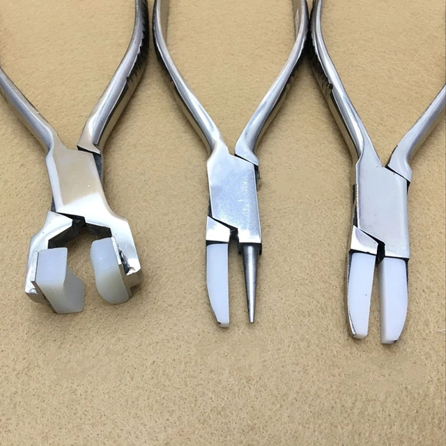1pcs Carbon Steel Jewelry Plier Short Chain-Nose Plier Flat Nose Pliers For  Bend Metal Wire Tool Handmade Jewelry Making
