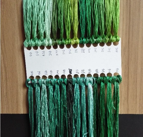 28pcs / lot green silk thread fixed color as 1st photo cross stitch