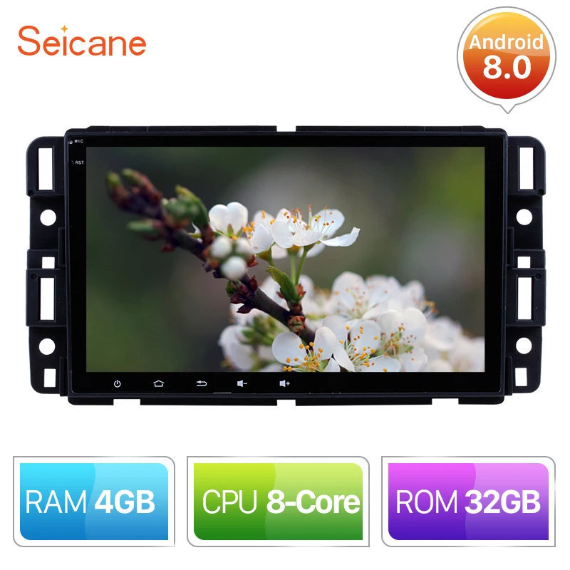 

Seicane Android 8.1/8.0 8" Car Radio WIFI Bluetooth Multimedia Player For 2007-2016 GMC Canyon Yukon Terrain Acadia Support 4G