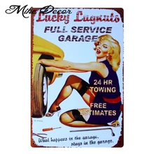 [Mike86] гараж Леди Полный Услуги металла плакат Книги по искусству стены дома Кафе ремесло Ретро доска Декор b-38 смешанный заказ 20*30 см