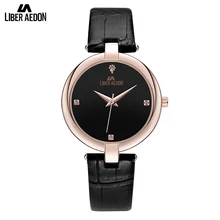 Liber Aedon Fashion Elegant Quarts Women font b Watch b font Rose Gold Women Wrist font