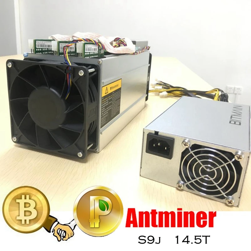 Newest SHA256 Antminer S9j 14.5T Asic miner Bitcoin BCH BTC mining rig BITMAIN 1800W Power Supply with PSU