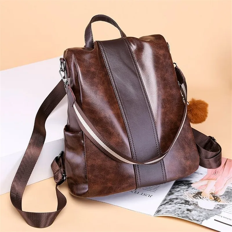Vintage Women Backpack School Bags for Teenage Girls Shoulder Bag Female Oil Wax Leather Backpacks Mochilas Mujer 2019 Bagpack Vintage Women Backpack School Bags for Teenage Girls Shoulder Bag Female Oil Wax Leather Backpacks Mochilas Mujer 2019 Bagpack