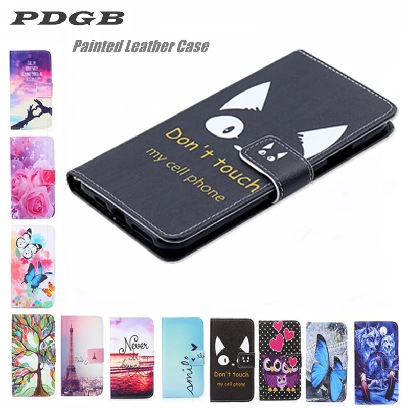 Pdgb Чехол-бумажник с рисунком Кожаный чехол для samsung Galaxy S9 S10 плюс M10 M20 M30 A10 A40 A50 A60 A6 A8 Цвет цветок крышка флип-чехол
