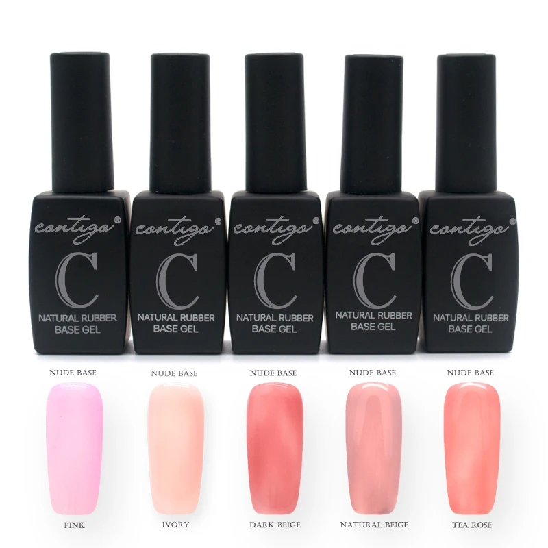

New 12ml Natural Rubber Base Nude Color Gel Varnish Soak off Nail Base Coat and Top Coat UV Gel Polish for Nail Art