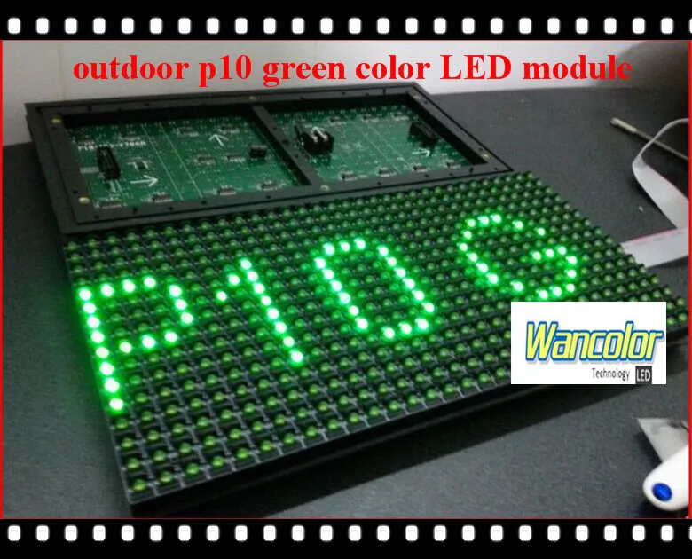 

free shipping 2015 Wholesale price outdoor LED display p10 green color shop window led moving text sign module 320*160 mm size