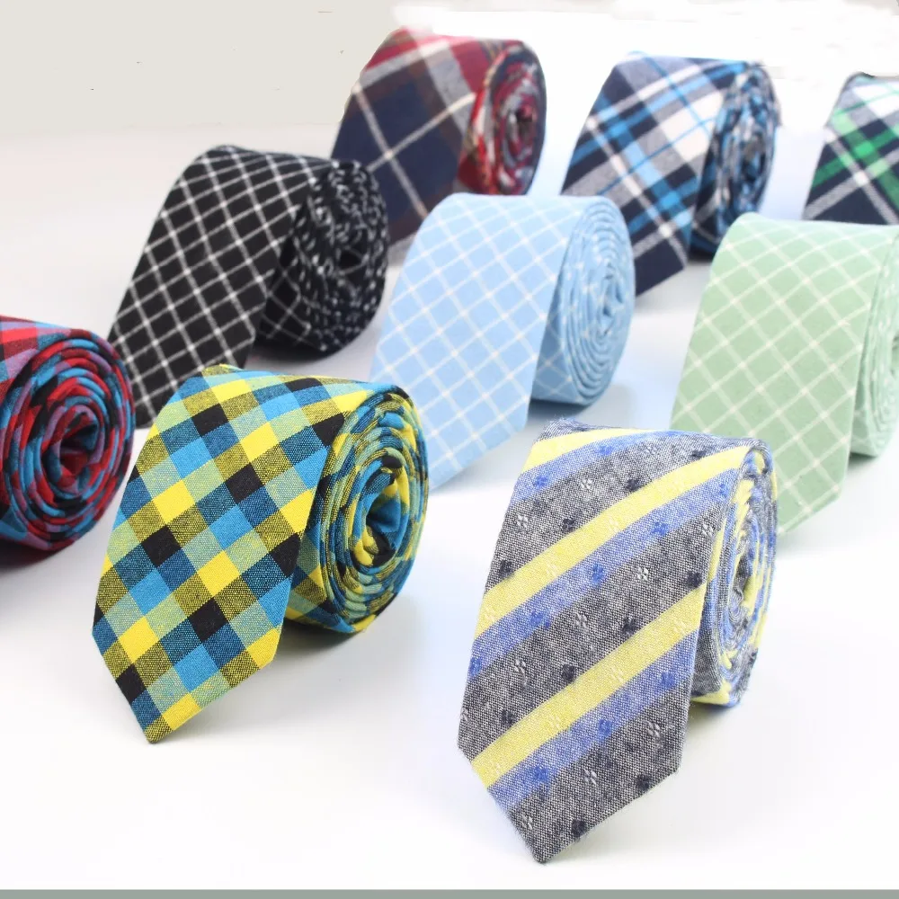 Striped Soft Mens Fashion Necktie Diamond Check Artificial Wool Cotton ...