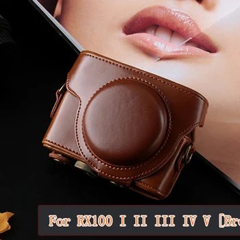

PU Leather Camera Bag Case Cover For Sony RX100 I II III IV V RX100 Mark I II III IV V RX100 M M2 M3 M4 M5 With Shoulder Strap
