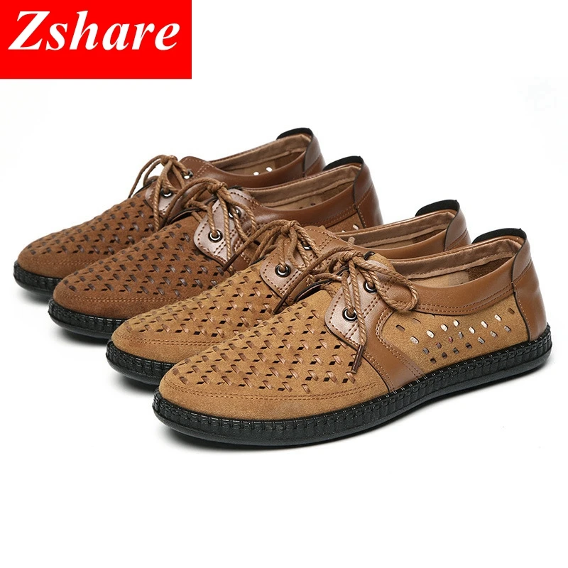 

Men's casual shoes 2019 summer new hollow breathable mesh shoes brand fashion soft and comfortable men's shoes