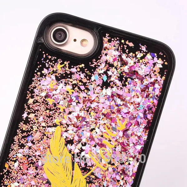 Quicksand Liquid 3D Алмазный ТПУ жесткий защитный чехол для Iphone 8 7 I7 6 6 S Plus I6 модный Фламинго Bling Star чехол для телефона 50 шт