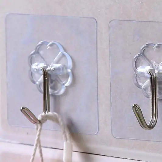 

Waterproof transparent and strong glue hook behind the door kitchen nail free non-mark hook wall bathroom creative glue hook