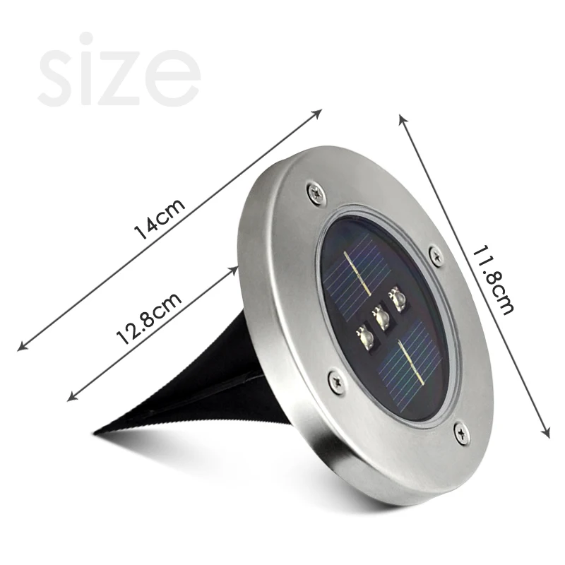 Светодиодный светильник Lampe Solaire 3 светодиодный для сада травяной солнечный