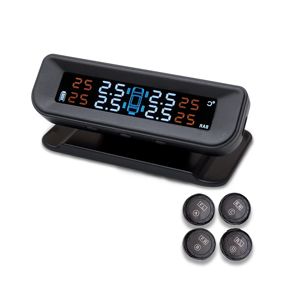 Система контроля давления в шинах на солнечных батареях TPMS 4 внешний датчик