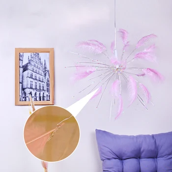 

Led Feather fireworks light String Copper Wire Lamp lantern String Remote Control Lamp Room Decoration 8 Modes Adjustable