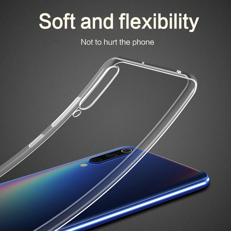 Phone Case For Xiaomi Mi 9 Case Transparent Soft Silicone TPU Protective Case Back Cover For Xiaomi Mi9 SE Anti-knock Phone Case