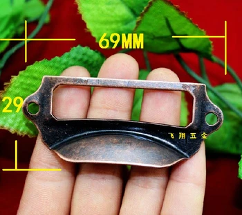 

30Pcs Antique Iron Label Frame Card Holder Cup Pull Handle Drawer Box Case Cabinet Cupboard decoration Hardware