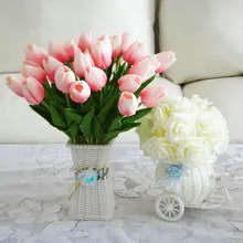 30pcs/lot Tulip Artificial Flower 2016 Real Touch PU Artificial Bouquet Flowers For Home Decoration Wedding Decorative Flowers
