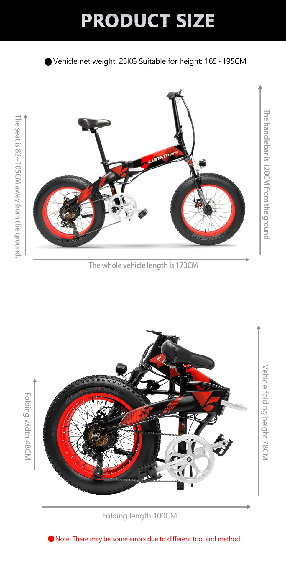 Perfect Lankeleisi X2000 Electric Spokes wheel E-Bike Fat Tire E-bike 7 Speeds Foldable 500W Motor 48V 12A Lithium Battery 7