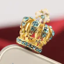 Большая Корона Форма Мода style3.5mm красочный трехмерный дизайн мобильного телефона Ушная крышка Пылезащитная заглушка для iPhone Android