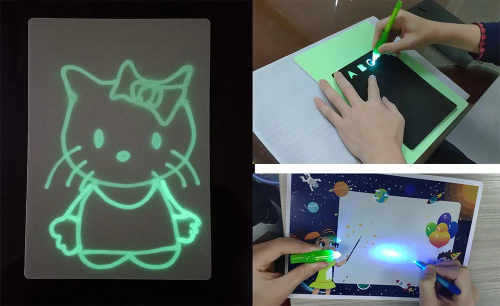 1 Набор А3 16,5*11,8 дюймов панель управления световая доска фосфоресцирующие пластиковые листы детские игрушки для рисования для детей в домашних условиях