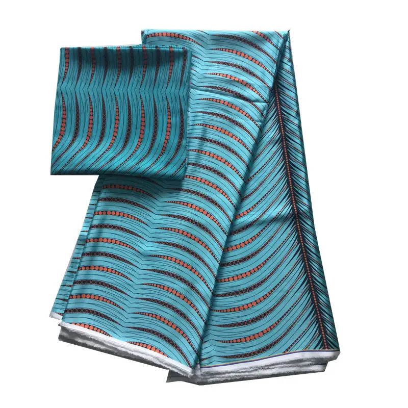 

Best selling silk satin fabric colorful african wax pattern printed design nigeria satin fabric for woman garment 30