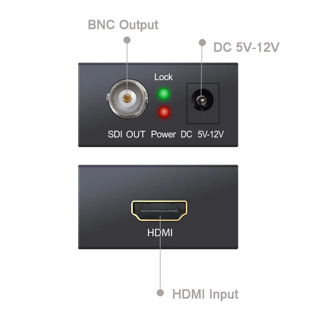 eSYNiC 3G HDMI To SDI Audio Converter With 5V/1A DC Power Supply Adapter BNC Output HDMI Input Port 2.970 Gbit/s 1080P Converter