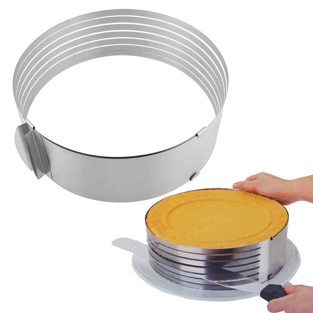 Adjustable Stainless Steel Layer Cake Slicer Kit Mousse 2Handle Cake