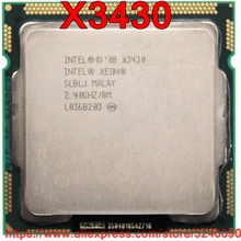 Intel Xeon 4 ядра Процессор X3430 2,4 ГГц LGA1156 8 м Кэш 95 W настольный процессор Быстрая Отправка товара