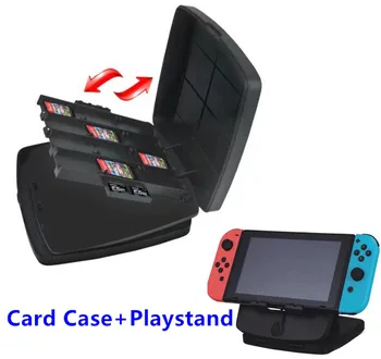 

Nintend Switch 2 in 1 Stand Foldable Playstand Holder W/ Game Card Micro SD Cards Storage Case Box For Nintendos Switch NS NX