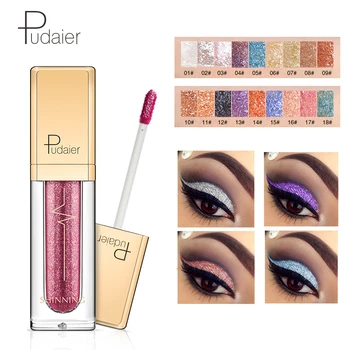 

New 2018 Brand 18 Color Luminous Glitter Eyeshadow Liquid Shiny Diamond Waterproof Liquid Shimmer Eye Shadow Makeup