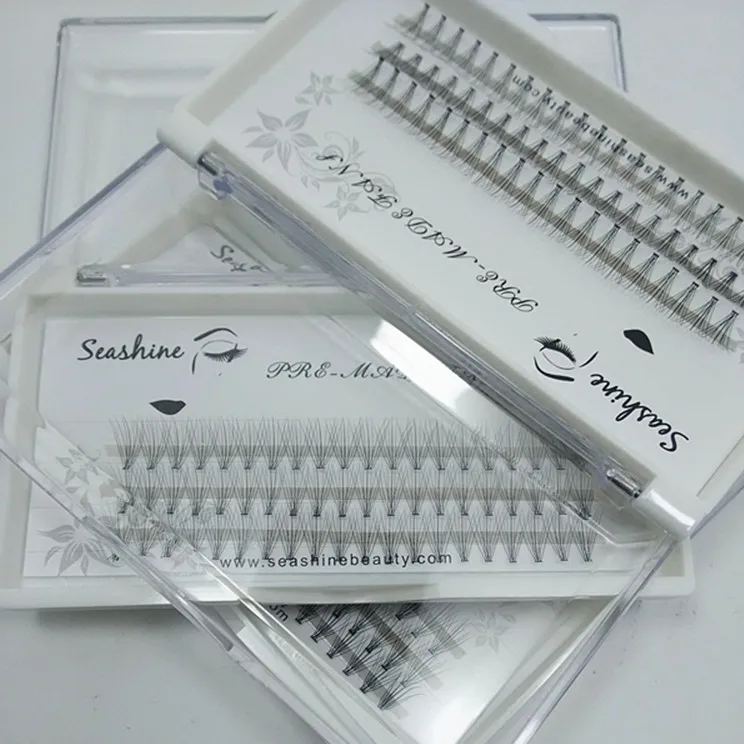 

New Fashinable Luxury 10D Heat Bonded Premade Fans Individual Eyelash Extension C Curl 0.07 Customization Private Label FreeShip