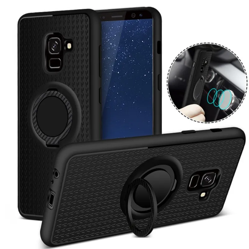 Armor Ring Case For Samsung Galaxy S7 edge S8 S9 Plus Car Magnetic Suction Bracket Soft TPU Back Cover A5 A8 2018 |
