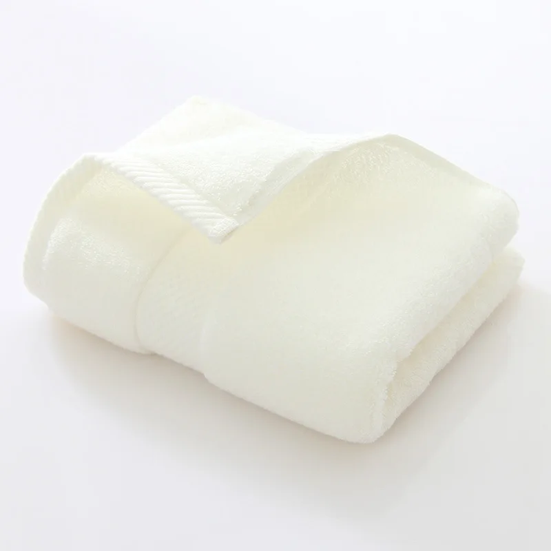 GIANTEX, 140 г, Хлопковое полотенце для лица, плотное, супер впитывающее, полотенце для ванной, s, для взрослых, 34x78 см, toallas servitte handdoeken recznik - Цвет: Белый