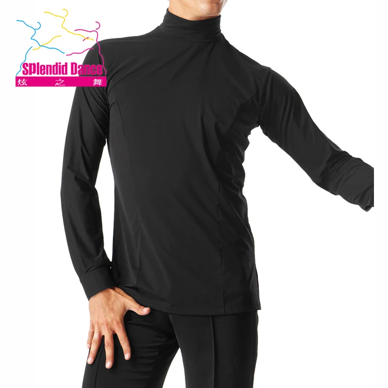 

Модная новая одежда для латинских танцев с длинным рукавом, профессиональная Мужская рубашка для бальных танцев, спортивный костюм для выступлений, бесплатная доставка, хит продаж