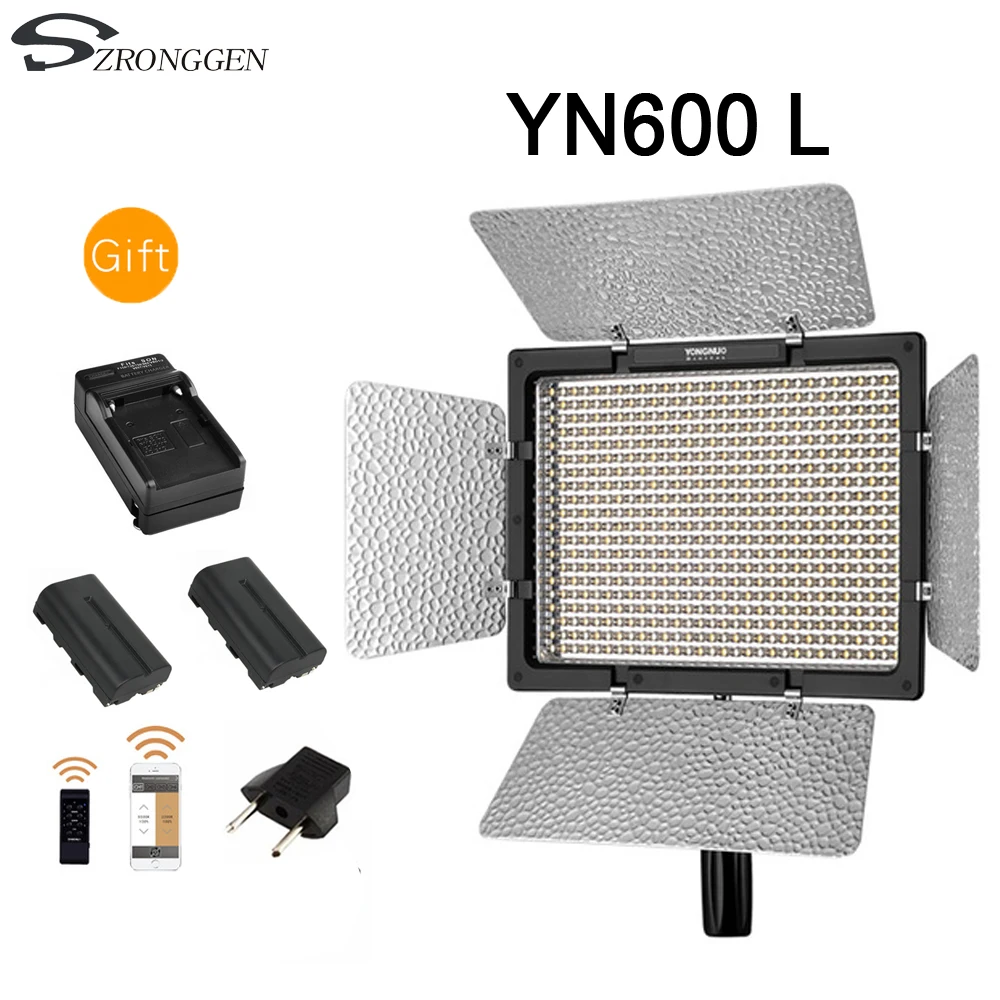 

YONGNUO YN600L YN600 LED Video Light Panel with Adjustable Color Temperature 3200K-5500K photographic studio lighting+battery