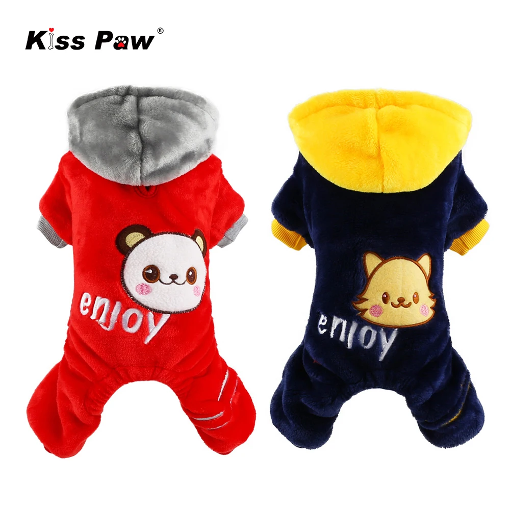 

High Quality Winter Dog Clothes Jumpsuit Flannel Velvet Warm Puppy Chihuahua Clothes For Small Dog Chiwawa Cat Panda Pet Costume