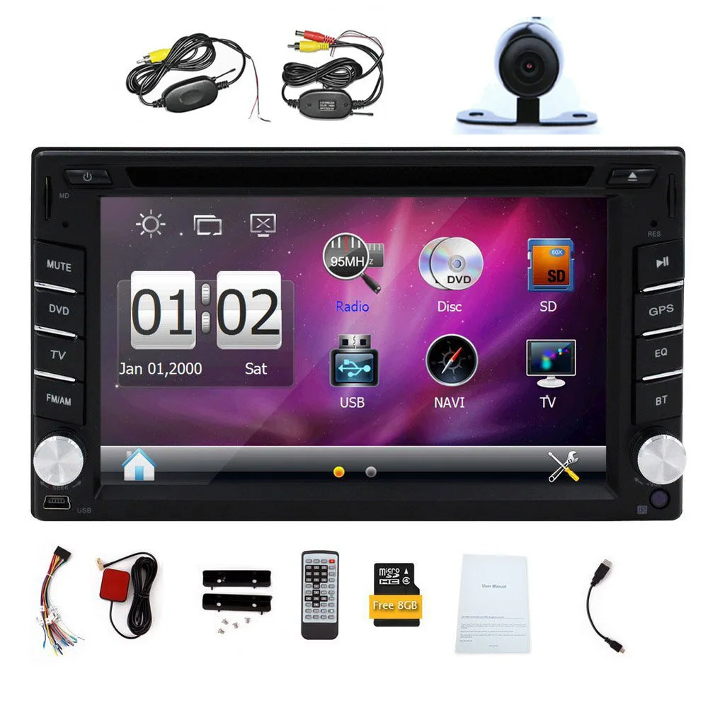 Wireless Camrea Double 2 Din Car Radio DVD Player Car Video In Dash Car