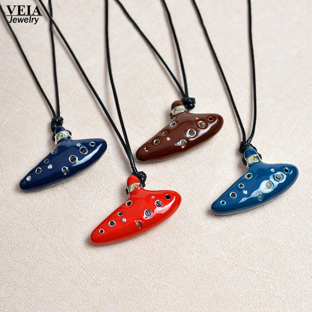 2017 Legend of Zelda Ocarina Necklace 12 Hole New Ocarina Ceramic Alto