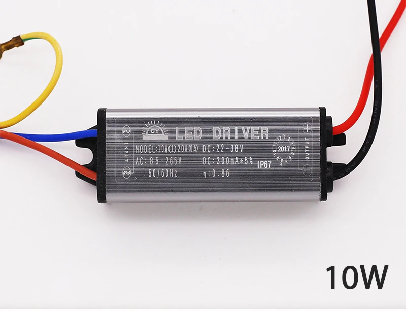24V светодиодный драйвер мощностью 10 Вт, 20 Вт, 30 Вт, 50 Вт преобразования AC 85-265v переменного тока в постоянный 22-38v Светодиодный драйвер для прожектор светильник Потолочные Светильник IP67 без мерцания питания