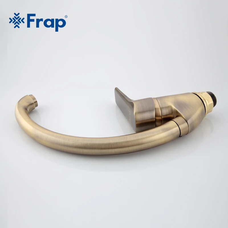  Frap Antique Style Bronze Finish Solid Brass Swivel Spout Kitchen Faucet Single Handle Mixer Tap De - 32759879305