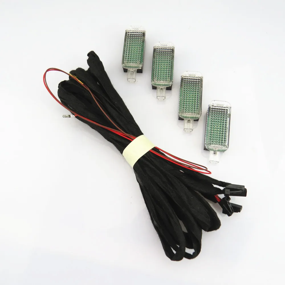 

TUKE Car Interior LED Footwell Light Foot Illumination Lamp & Cable For Passat B6 B7 Golf MK6 Jetta A3 A6 A4 Q5 Q3 3AD 947 409