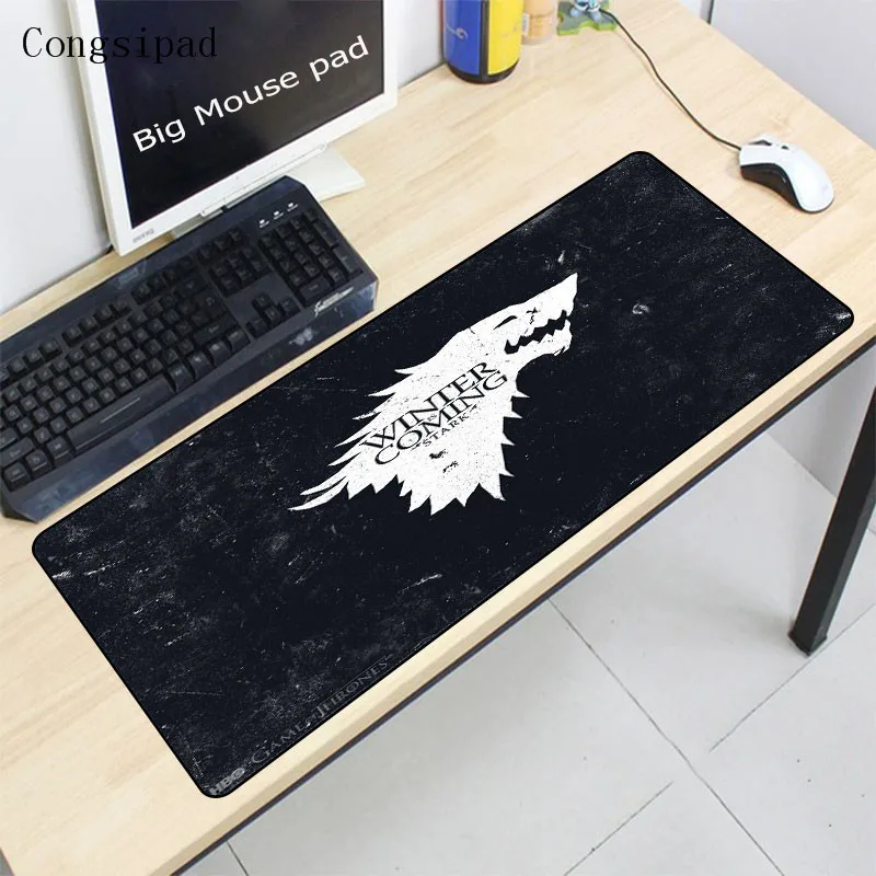 Congsipad Winter is Coming Large Gaming Mouse Pad Locking Edge Keyboard Mouse Mat Gaming Grande Mou