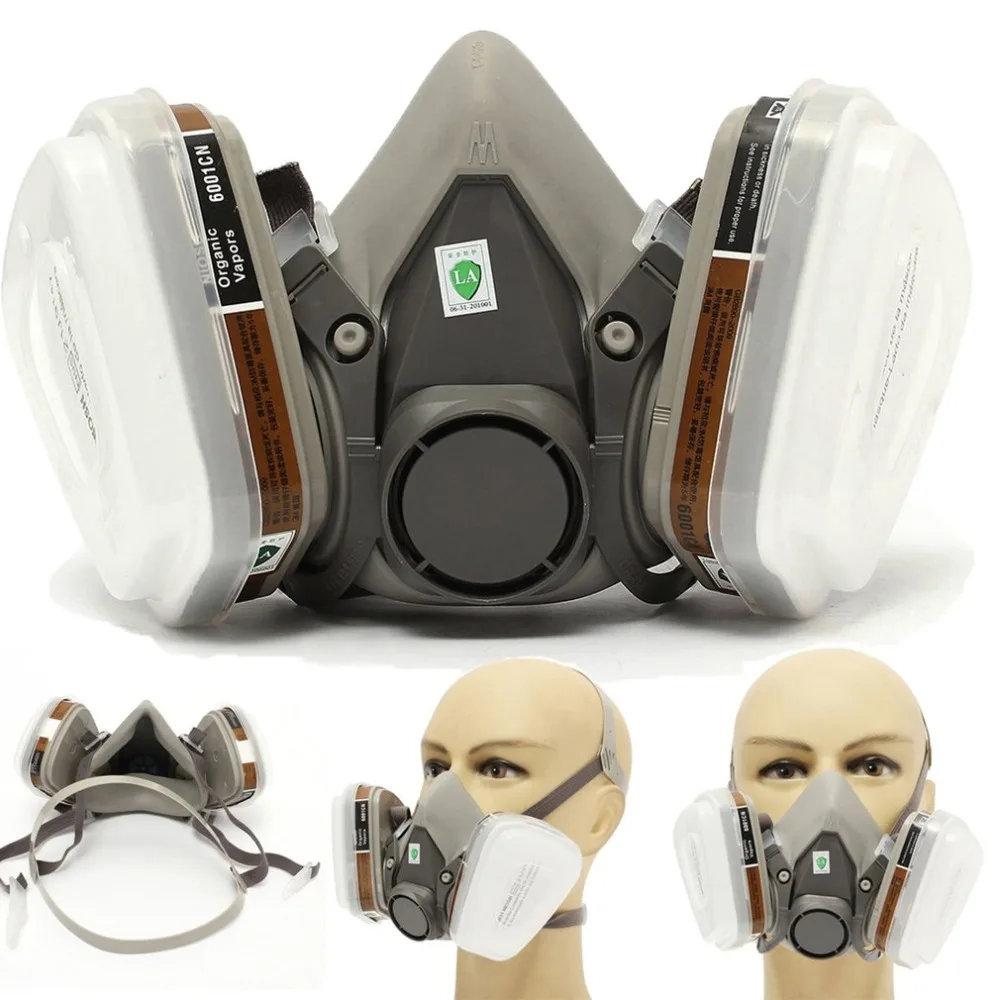 

Lightweight Comfortable Adult Respirator Painting Spray Dust Gas Mask Half Face Design Anti-Fog Haze Respirator Mask