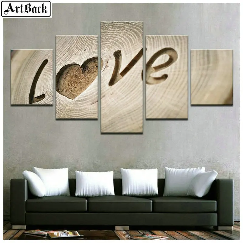 ARTBACK 5 spell diamond painting &quotLOVE&quot icon full square drill love pattern Алмазная мозаика 3d