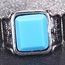 4 цвета, античное серебряное кольцо-печатка из смолы, кольцо с надписью «DAVIS Crown», кольцо с изменяемым размером для мужчин, крутые ювелирные изделия для байкеров - Цвет основного камня: 3