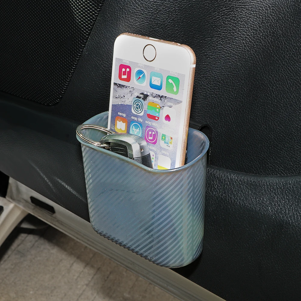 YOSOLO Trash Bin Door Side Hanging Pocket Phone Charger Cradle Garbage Mesh Card Phone Holder Organizer Car Storage Box YOSOLO Trash Bin Door Side Hanging Pocket Phone Charger Cradle Garbage Mesh Card Phone Holder Organizer Car Storage Box