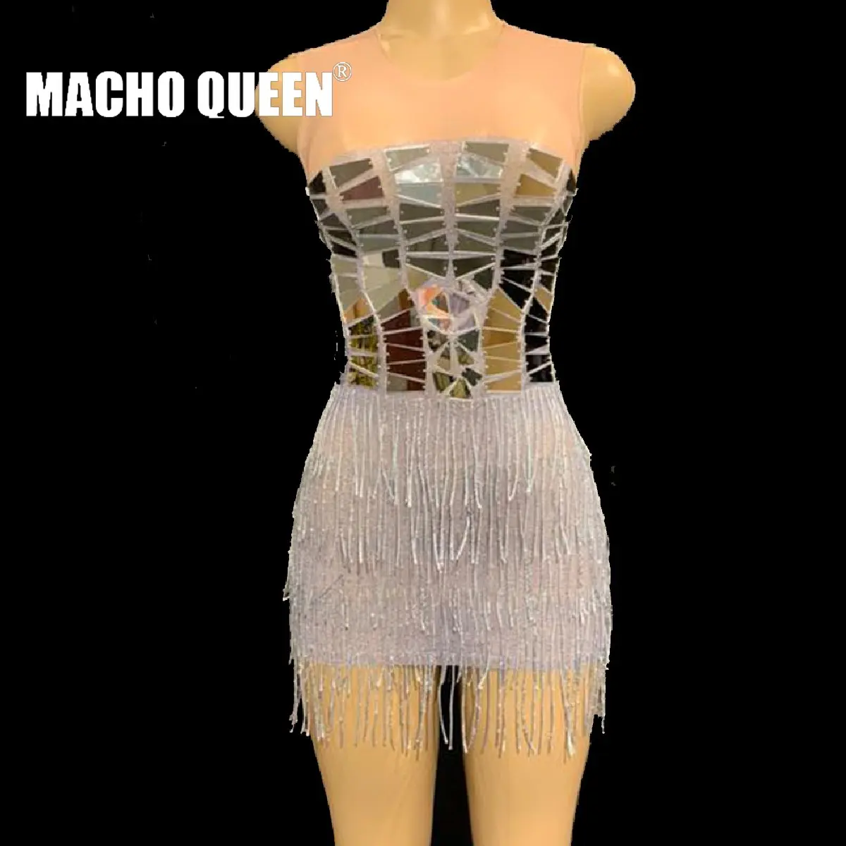 fringe bodycon dress