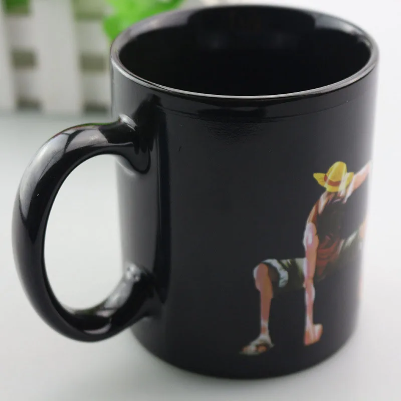 2018 New Anime Coffee Mug One Piece Color Change Cup Funny Printed Tea Milk Magic Ceramic Drinkware Luffy Zoro Ace 10